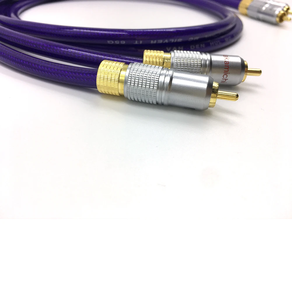 

Hi-End 2RCA Male to Male Audio Cable Van Den Hul VDH Hybrid RCA Audio Interconnect Cable with Nakamichi RCA plug