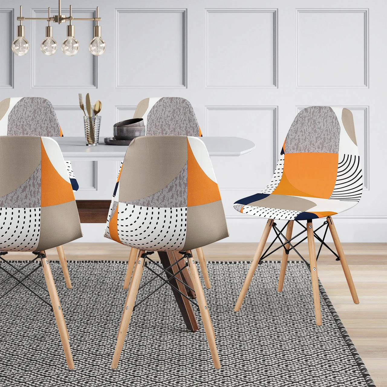 Чехол для сиденья без подлокотников съемный моющийся эластичный чехол стула 1