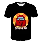 Новая детская летняя футболка с мультяшным принтом среди нас, детская повседневная одежда, футболка с графическим принтом, одежда для девочек и мальчиков