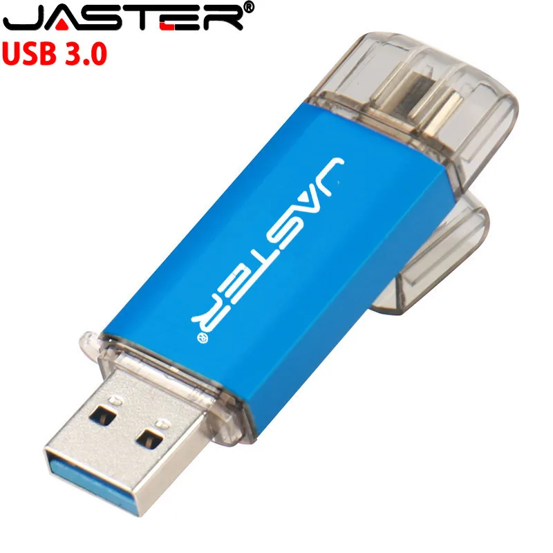 Флэш-накопитель JASTER OTG Usb Type-C USB флешка на 128 ГБ 64 32 16 флеш-накопитель 3 0 | Компьютеры