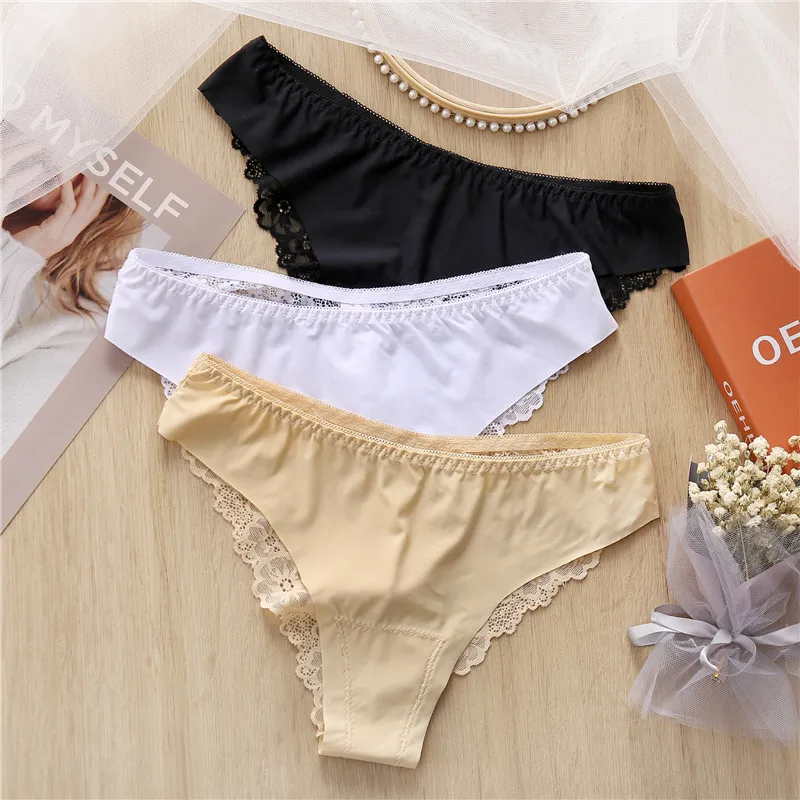 1 шт. сексуальное нижнее белье женские кружевные трусики низкая талия Бесшовные
