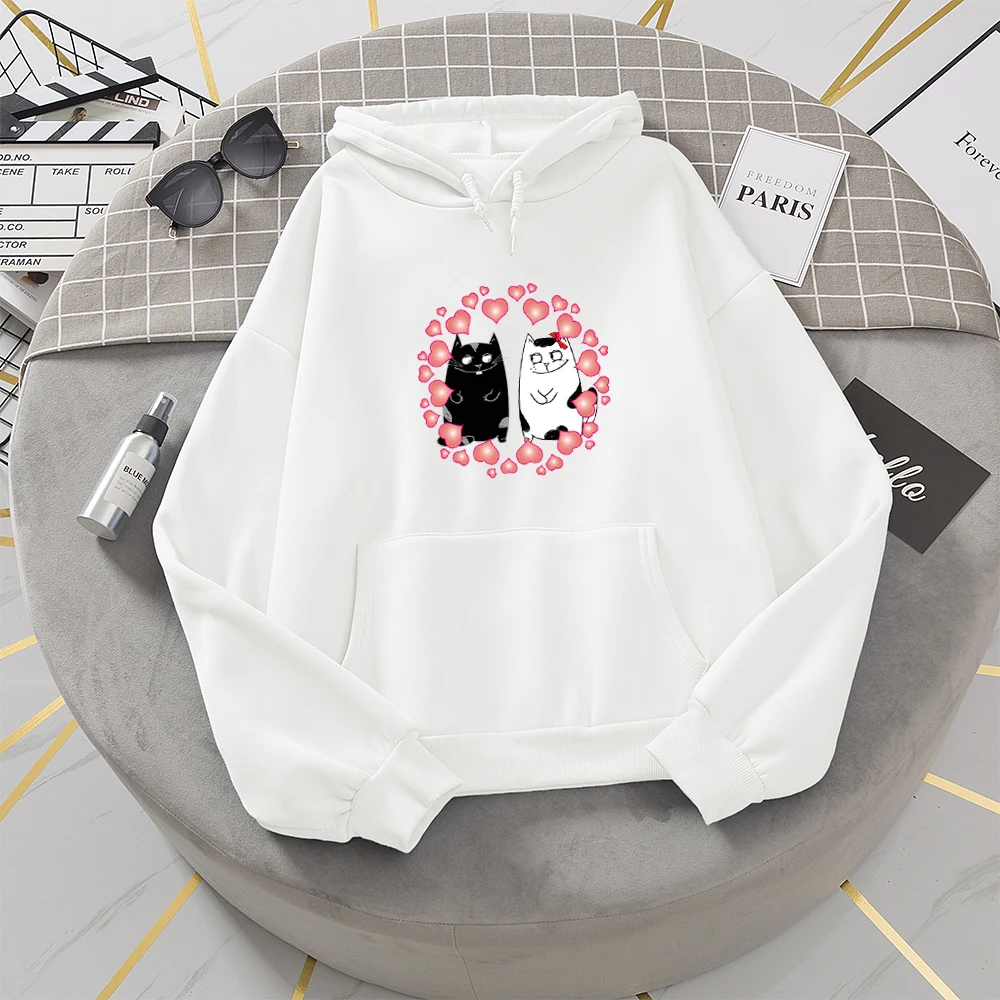 

Kawaii Womens Loose Streetwear Sweatshirts Hoodies Women Hoodie Simple All-match Leisure Oversize Pullovers Korean Style Warm