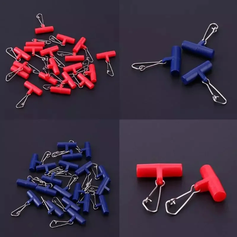 

20pc Fishing Terminal Tackle Fishing Rig Sinker Holder Clip Snap Weight Slider Saltwater Free Running Rig Bank