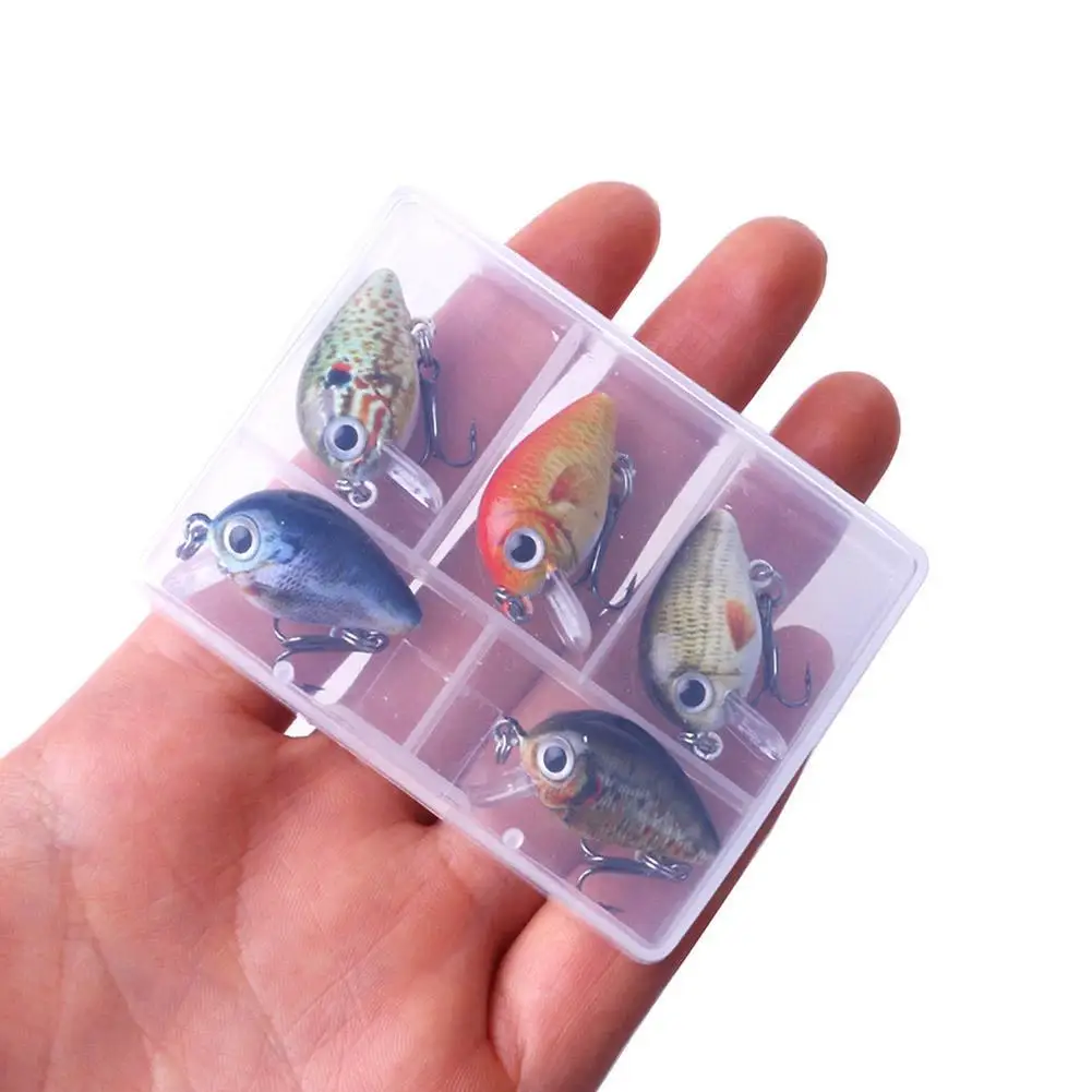 

5PCS/Set 2.7cm Mini Crankbait Fishing Lures Artificial Swimbait Wobblers Hard Set Fish 1.5g Carp Lure Bait Baits E3Z2