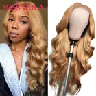 Волнистые человеческие волосы Miss Rola на сетке 4*4, парики с эффектом омбре 99J, бордовые, блонд, бразильские волосы без повреждений, плотность 180%, предварительно выщипанные