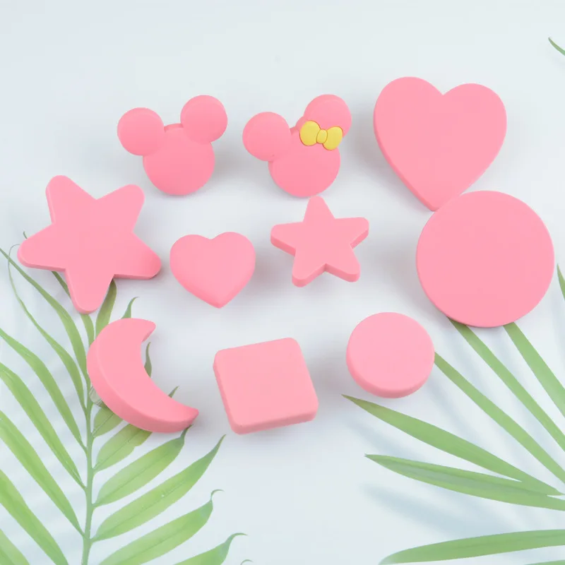 Детский мультфильм ручка шкаф дверные ручки розовый для ящика