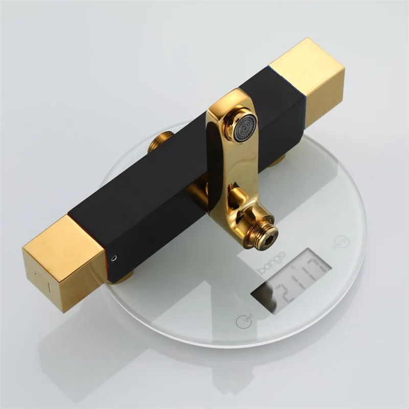 Термостатический смеситель для душа кран горячей и холодной воды золотистого