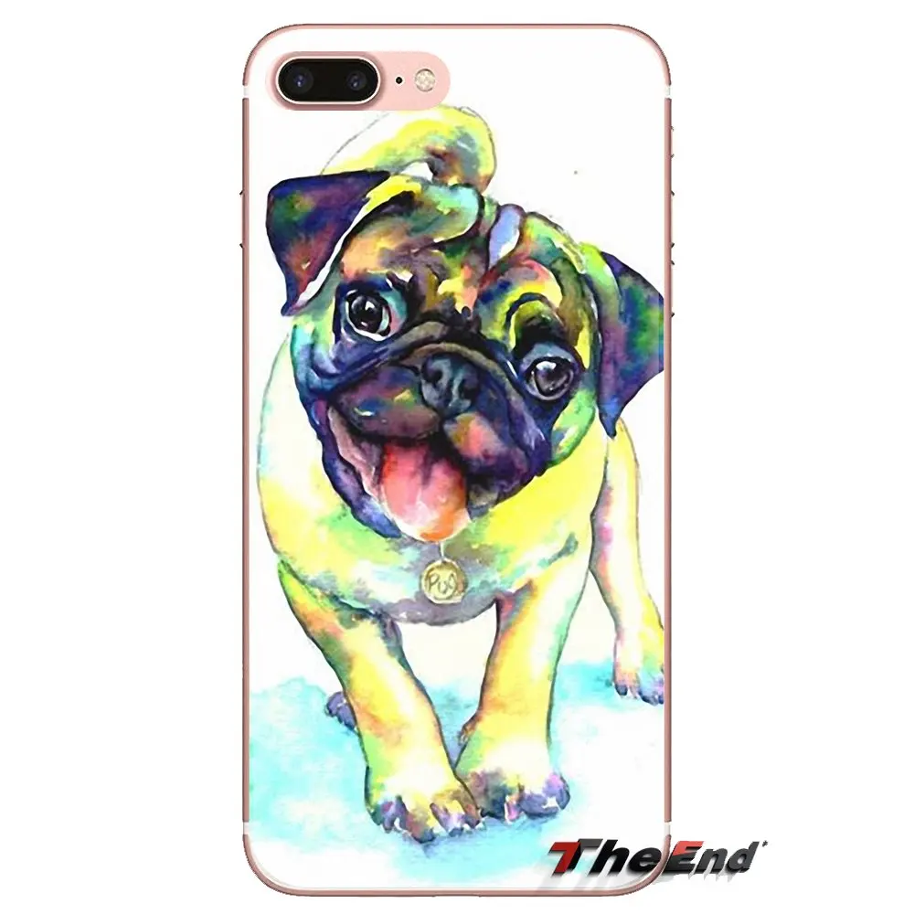 For Samsung Galaxy J1 J2 J3 J4 J5 J6 J7 J8 Plus 2018 Prime 2015 2016 2017 TPU Transparent Cover Border Collie Husky Dog pug life |