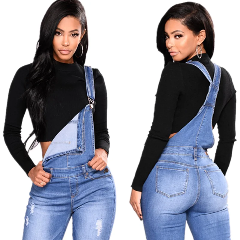 

New Women's Overall Clothing Y-Word Broadband Sexy Tight Suspenders Manual Process Girls Trendy Jumpsuits Jeans Plus Size