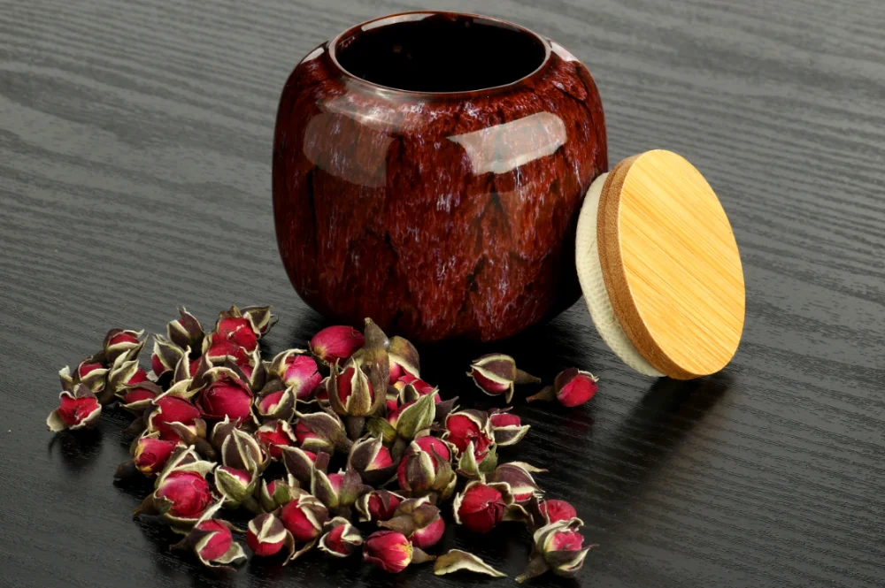 220ml Chinese Style Ceramic Storage Bottle Jar Colorful Tea Caddies Containers Kitchen Portable Travel Candy Coffee Snacks Jar