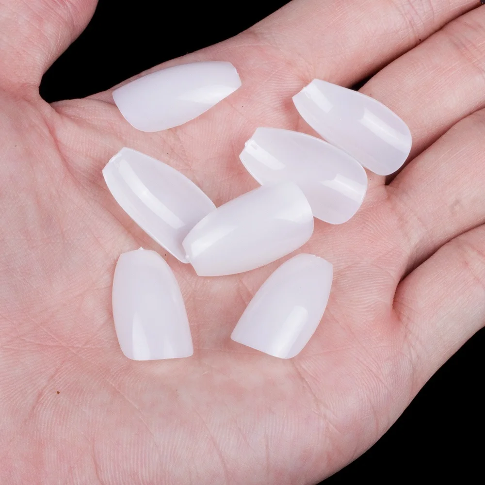 100 шт./коркор. короткий гроб балерины натуральные белые прозрачные искусственные