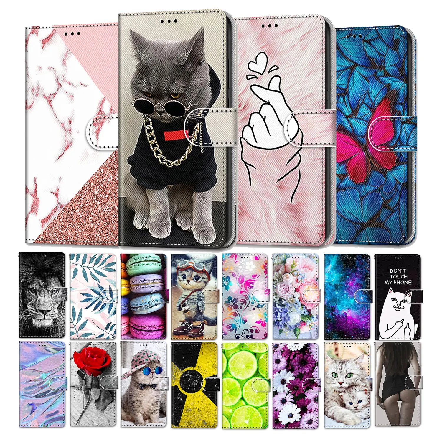 

Flip Leather Case For Xiaomi 10 10T Lite Pro 6X CC9E A2 A3 Poco M3 X3 NFC F3 Magnetic Wallet Cover Holder Card Slots Stand Cat