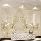 Самоклеящиеся обои на заказ, 3D стерео, Нефритовый пейзаж, камень, мрамор, Настенный декор, фрески для гостиной, водонепроницаемые