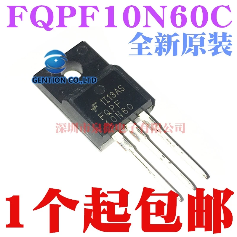 

10PCS FQPF10N60C 10N60 10A 600V TO-220 in stock 100% new and original