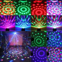new sound activated rotating disco ball dj party lights strobe light rgb led stage light 4 modes christmas ktv xmas wedding show