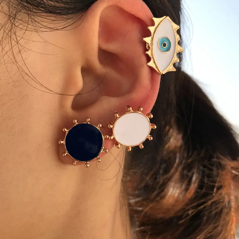 Женские серьги-гвоздики в форме солнца JUST FEEL простые богемные серьги с эмалью и