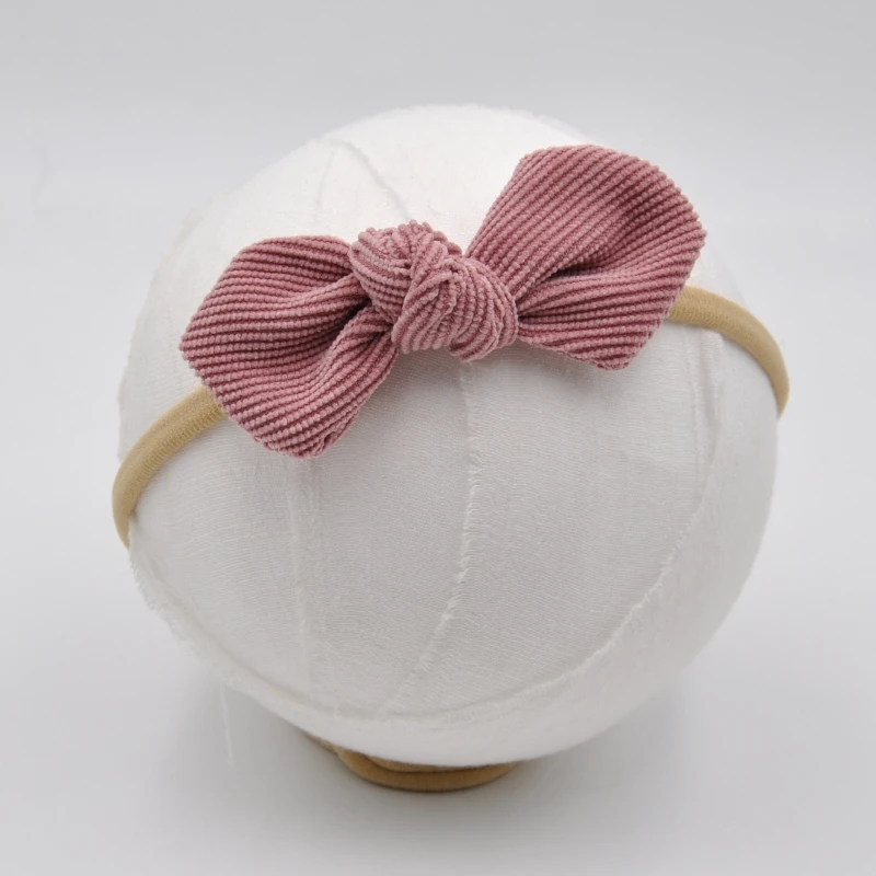 16 шт./лот Вельветовая повязка на голову с бантом тканевая нейлоновая для волос