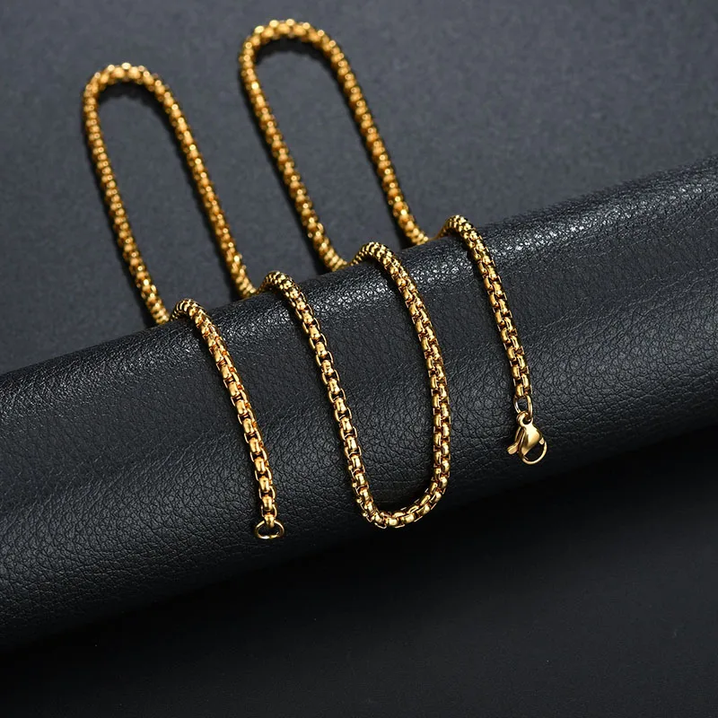 ELSEMODE 2 мм/2 5 мм/3 мм золотистая черная круглая коробка из нержавеющей стали Женская