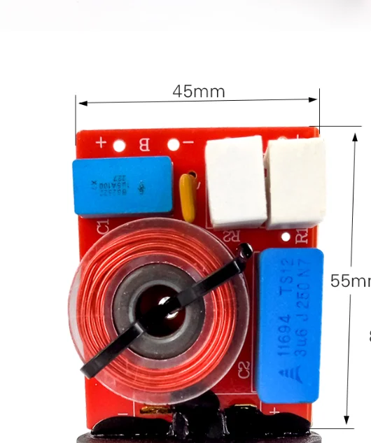 2 шт. 60 Вт сторонний аудио динамик делитель частоты тройной бас кроссовер фильтр