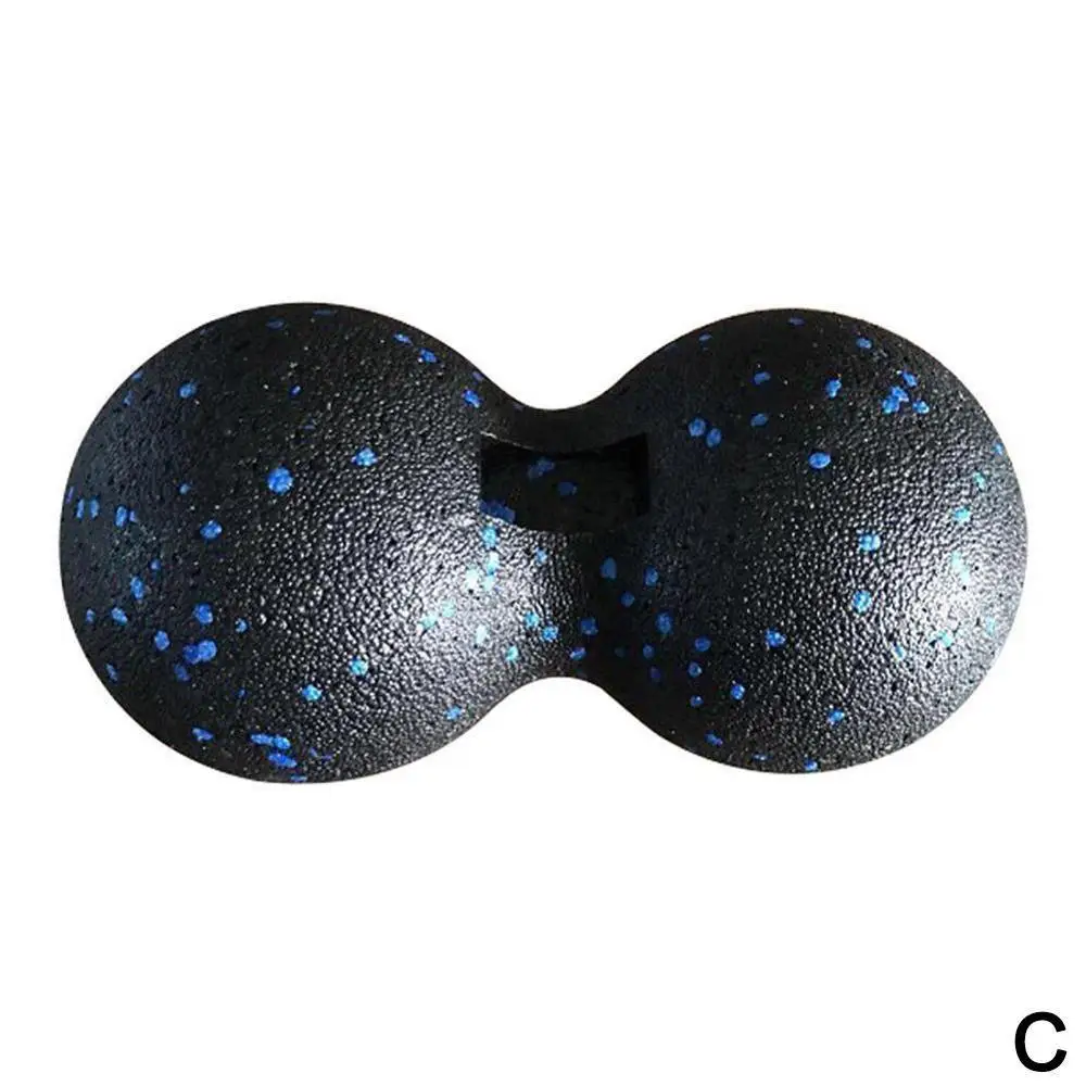 C Black blue Мяч для массажа арахиса, мяч для Лакросса, для спины плеч, ног, реабилитационная терапия, тренировка - Цвет: C Black blue