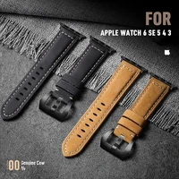 carouse correa de piel de vaca crazy para apple watch hecha a mano serie de gomillas se654321 42mm 38mm correa de cuero