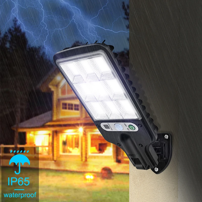 

Solar Street Lights Outdoor Solar Lamp With 3 Light Mode Waterproof Motion Sensor Security Lighting for Garden Patio Path Yard