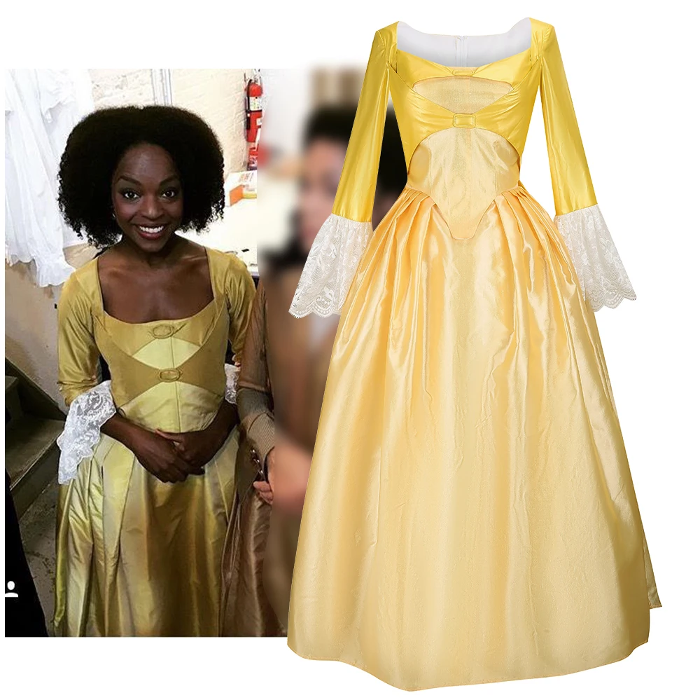 

Hamilton Peggy Dress Women's Colonial Corset Dress Victorian Rococo Ball Gown Maiden Costume Medieval Dress