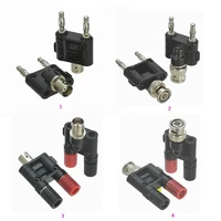 1pcs adapter bnc to banana male plug female jack rf connector coaxial test converter