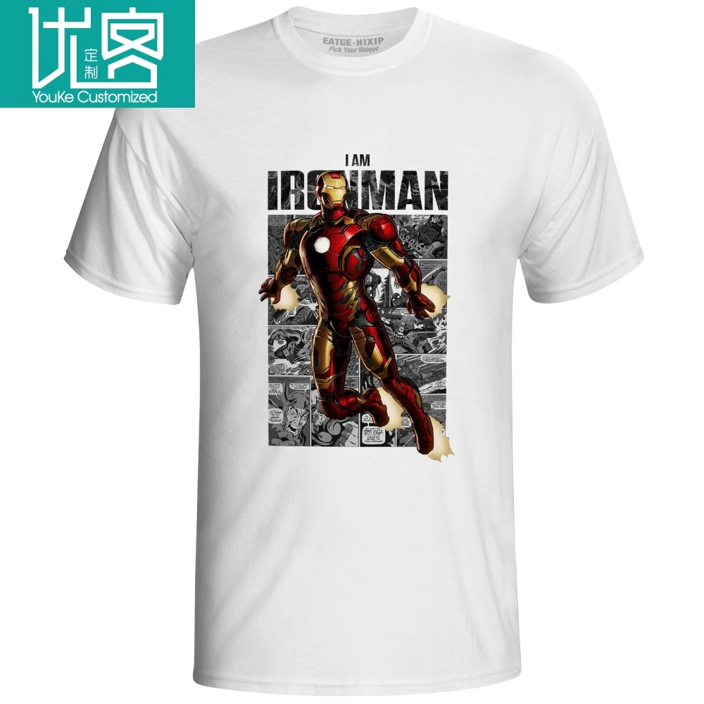 Футболка с надписью I Am Ironman Love You 3 тысячи раз футболка Железный человек Three 3000