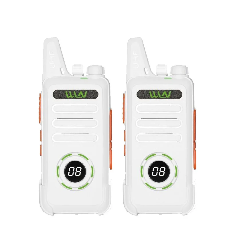 White-2pcs 2 шт. WLN KD-C1 Plus мини рация UHF 400-470 МГц с 16 каналов двухстороннее радио FM трансивер KD-C1plus - Цвет: White-2pcs