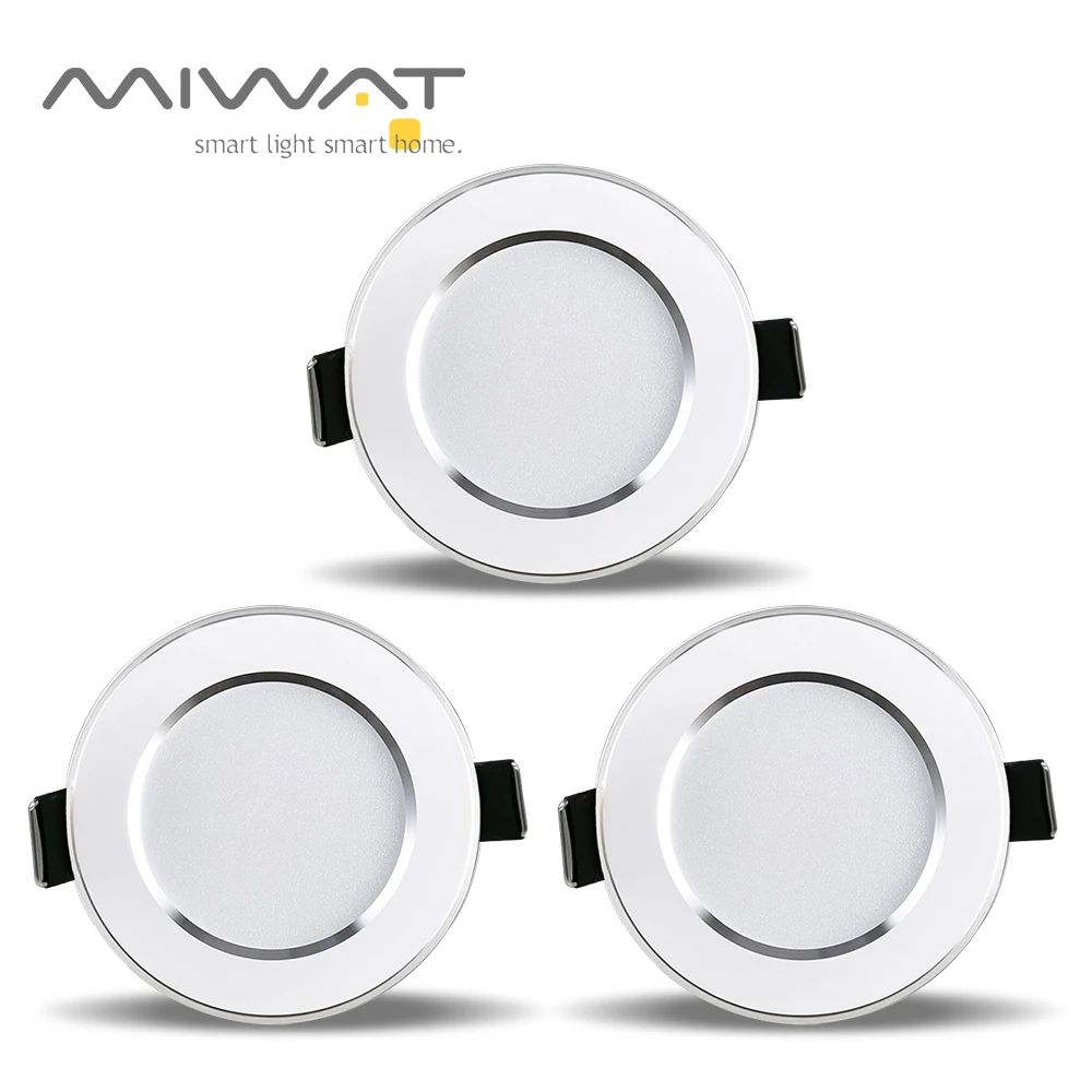 Круглая Встраиваемая Светодиодная лампа направленного света 5 Вт 9 12 15 220 В