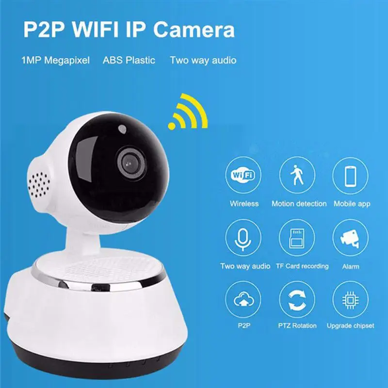 720P HD Wireless Wifi IP Camera Webcam Baby Pet Monitor CAM Pan Remote Home Security Network Night Vision With US Plug | Безопасность и