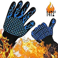 high temperature resistant bbq gloves 800 degrees cut resistant fireproof oven insulated gloves suitable for cooking grillin