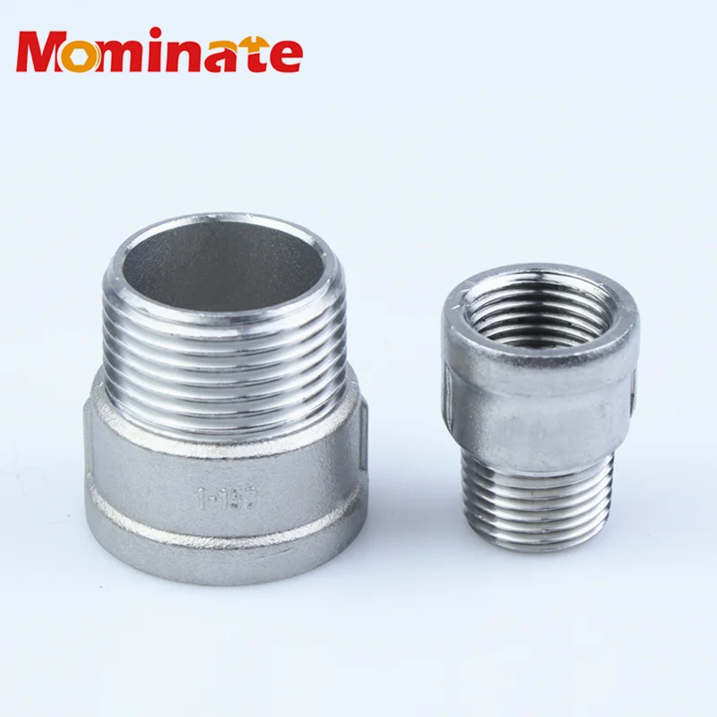 Dn8 Dn15 Dn20 Dn25 304 Трубопроводная арматура из нержавеющей стали 3/8" 1/2" 3/4" 1" 1-1/4" 1-1/2" Резьбовое соединение BSP от мужской к женской трубке.