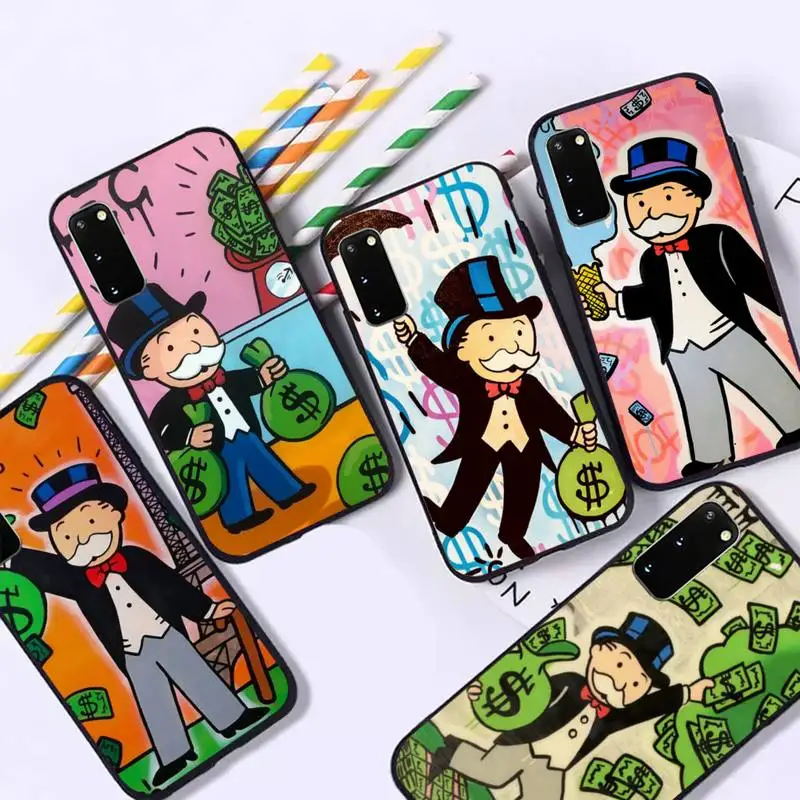 

Dollar Alec Monopoly Coque Phone Case For Samsung Galaxy A21S A31 A32 A20RE A51 A52 A71 5G A72 A80 A91 S10 Lite Black Soft Cover