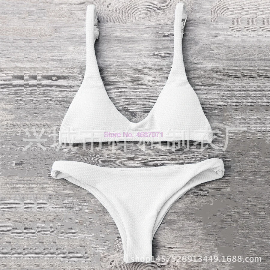 by dhl or ems 200pcs hot Sexy Bikinis Women Swimsuit Solid Bathing Swim Suit Bikini Set Swimwear Biquini Maillot | Женская одежда