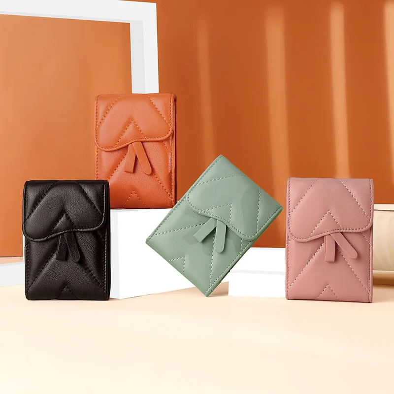 New Driver License Holder Multi-function Genuine Leather Women Business Mini Credit Bank Card Case Holder ID Brand Card Wallet