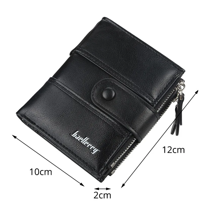 2020 Винтажный Мужской кошелек из искусственной кожи брендовый Роскошный короткие