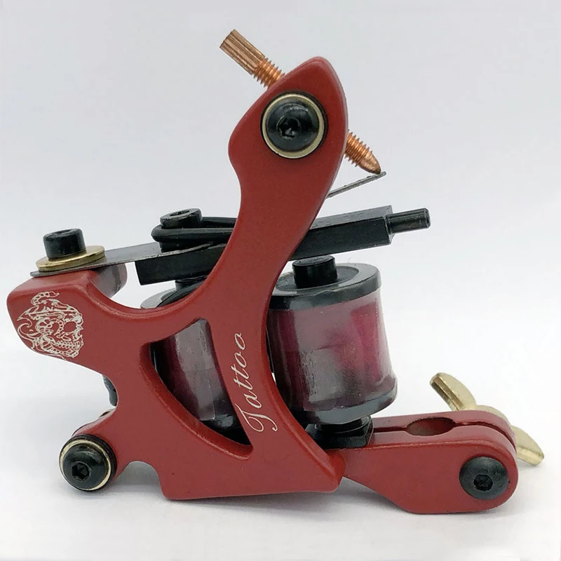 Professional 5 Color Coils Tattoo Machine 10 Warp Cast-iron Handmade Guns For Liner Shader Free Shipping |