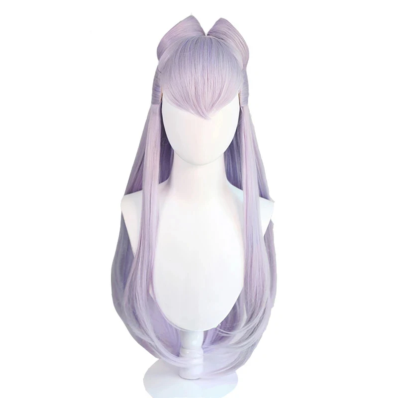 

KDA Baddest Evelynn Cosplay Wigs LOL KDA Long Hairpiece with Buns Heat Resistant Synthetic Hair Game Role Play Wigs