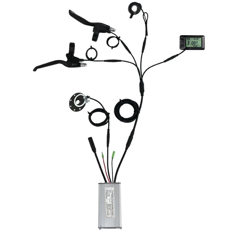 

Quality 36V/48V 500W 22A Electric Bicycle Sine Wave Controller KT LCD7U Display&Thumb Throttle and Sensor Waterproof Accessories