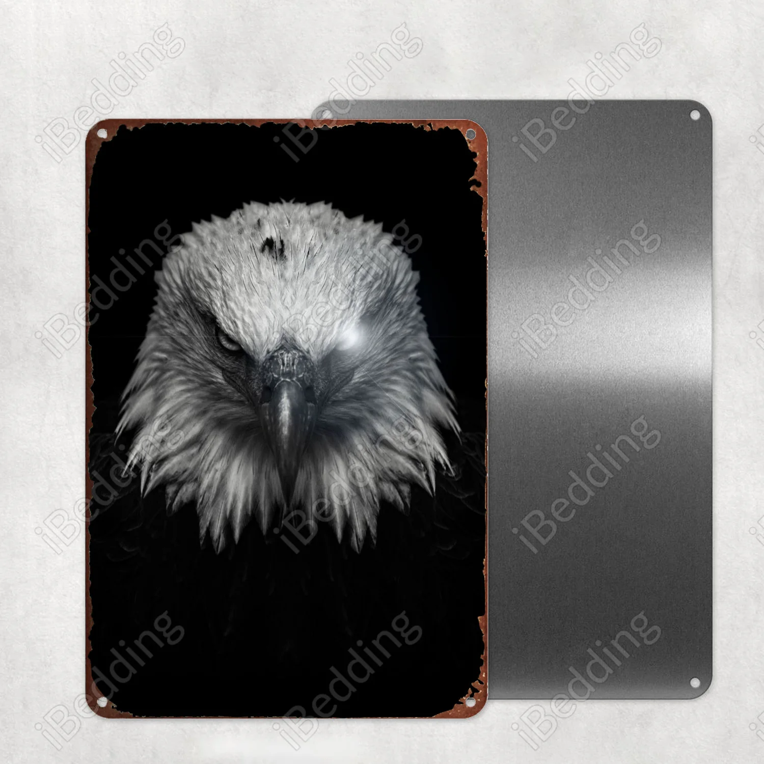 

Плакат с злым орлом, искусственная металлическая плитка, украшение для стен паба, клуба, железная живопись, декоративная пластина 20x30 см