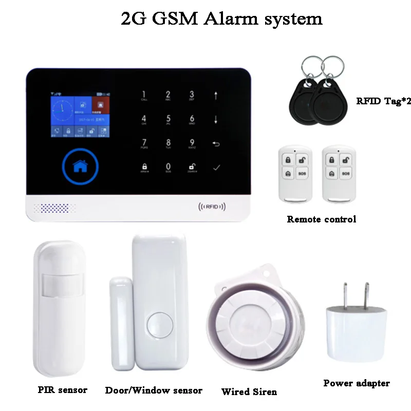 Домашняя GSM GPRS Wi Fi сигнализация 2G дистанционное управление с помощью SMS звонков