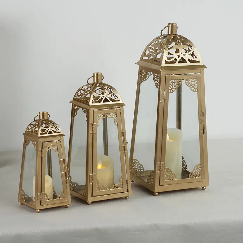 Ветрозащитные Роскошные уличные подсвечники стеклянный минималистичный