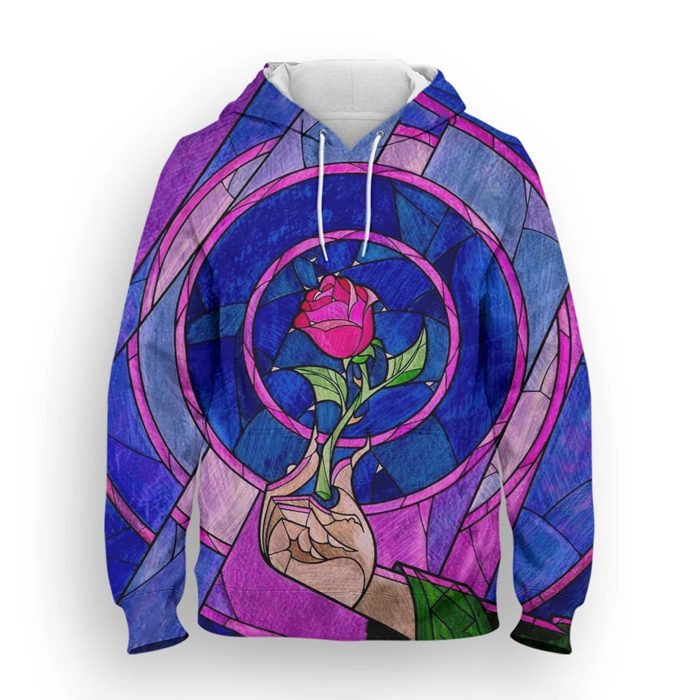 

Beauty and the Beast Men's Sweatshirt Fashion Disney 3D Print Women's Hoodies Streetwear Spring Autumn Boy Girl Kids Tracksuit