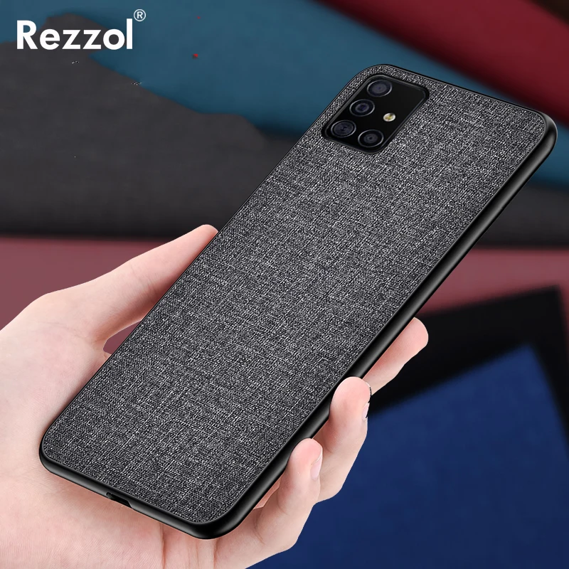 Cloth Hard PC Case For Samsung Galaxy S20 Ultra Plus A01 Soft TPU Bumper Phone Cover Simple Shockproof Coques |