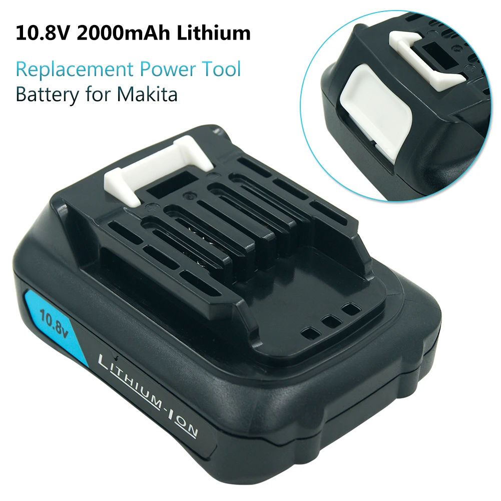 

2000mAh 12V Max CXT Lithium-Ion Rechargeable Battery for Makita BL1021B BL1041B BL1015B BL1020B BL1040B DC10WD Cordless Drills