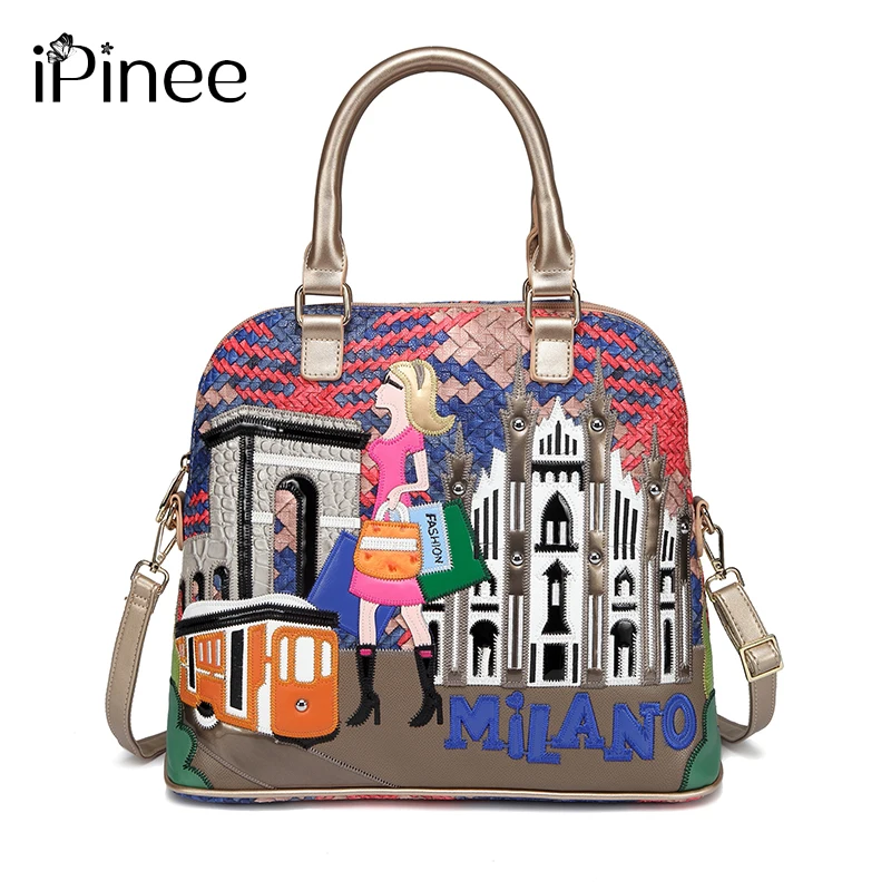 

iPinee Large Capacity Women Pu Leather Handbags Fashion Designer Ladies Shoulder Messenger Bags High Quality Female Tote Bags