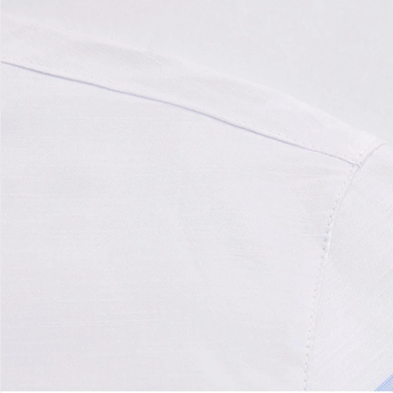

Men Shirt Business Casual Contrasted Patchwork Fashion 100% Cotton Summer Clothing Short Sleeve A06261102