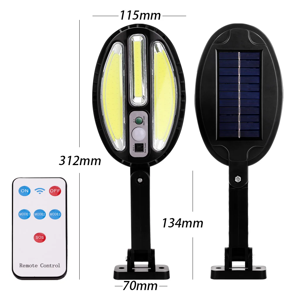 

Solar Remote COB LED Wallmounted Solar Lamp Street Lights Energy efficient Lamp Waterproof Led Light Solar Garden Walkway Lights